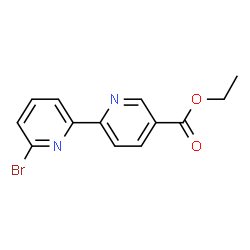 ChemSpider 2D Image | Ethyl-6'-brom-2,2'-bipyridin-5-carboxylat | C13H11BrN2O2