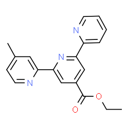 ChemSpider 2D Image | Ethyl-4-methyl-2,2':6',2''-terpyridin-4'-carboxylat | C19H17N3O2