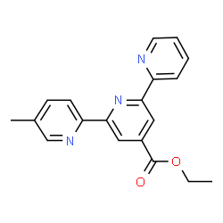 ChemSpider 2D Image | Ethyl-5-methyl-2,2':6',2''-terpyridin-4'-carboxylat | C19H17N3O2