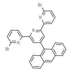ChemSpider 2D Image | 4'-(9-Anthryl)-6,6''-dibrom-2,2':6',2''-terpyridin | C29H17Br2N3