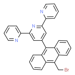 ChemSpider 2D Image | 4'-[10-(Brommethyl)-9-anthryl]-2,2':6',2''-terpyridin | C30H20BrN3
