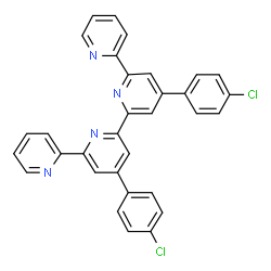 ChemSpider 2D Image | 4',4''-Bis(4-chlorphenyl)-2,2':6',2'':6'',2'''-quaterpyridin | C32H20Cl2N4