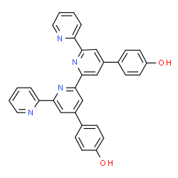 ChemSpider 2D Image | 4,4'-(2,2':6',2'':6'',2'''-Quaterpyridin-4',4''-diyl)diphenol | C32H22N4O2