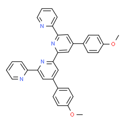 ChemSpider 2D Image | 4',4''-Bis(4-methoxyphenyl)-2,2':6',2'':6'',2'''-quaterpyridin | C34H26N4O2