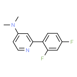 ChemSpider 2D Image | 2-(2,4-difluorophenyl)-4-dimethylaminopyridine | C13H12F2N2