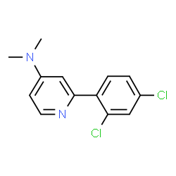 ChemSpider 2D Image | 2-(2,4-dichlorophenyl)-4-dimethylaminopyridine | C13H12Cl2N2