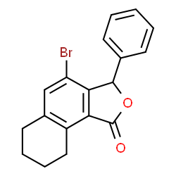 ChemSpider 2D Image | 4-Bromo-3-phenyl-6,7,8,9-tetrahydronaphtho[1,2-c]furan-1(3H)-one | C18H15BrO2