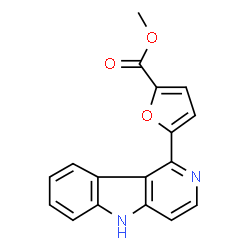ChemSpider 2D Image | Methyl 5-(5H-pyrido[4,3-b]indol-1-yl)-2-furoate | C17H12N2O3