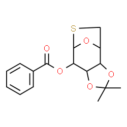 ChemSpider 2D Image | 4,4-Dimethyl-3,5,11-trioxa-9-thiatricyclo[6.2.1.0~2,6~]undec-7-yl benzoate | C16H18O5S