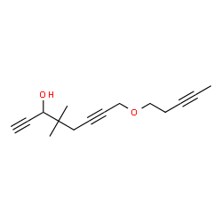 ChemSpider 2D Image | 4,4-Dimethyl-8-(3-pentyn-1-yloxy)-1,6-octadiyn-3-ol | C15H20O2