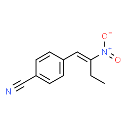 ChemSpider 2D Image | 4-[(1E)-2-Nitro-1-buten-1-yl]benzonitrile | C11H10N2O2