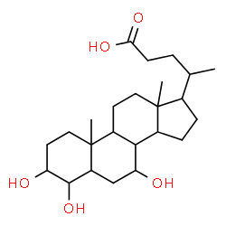 ChemSpider 2D Image | 3,4,7-Trihydroxycholan-24-oic acid | C24H40O5