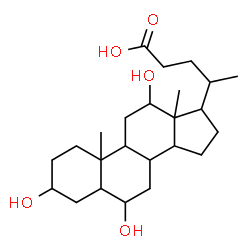 ChemSpider 2D Image | 3,6,12-Trihydroxycholan-24-oic acid | C24H40O5