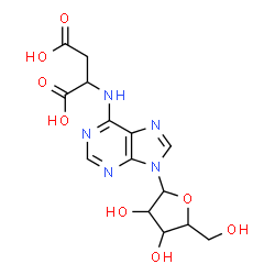 ChemSpider 2D Image | N-(9-Pentofuranosyl-9H-purin-6-yl)aspartic acid | C14H17N5O8