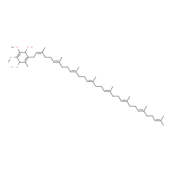ChemSpider 2D Image | 2,3-Dimethoxy-5-methyl-6-[(2Z,6E,10E,14E,18E,22E,26E)-3,7,11,15,19,23,27,31-octamethyl-2,6,10,14,18,22,26,30-dotriacontaoctaen-1-yl]-2,5-cyclohexadien-1,4-diol | C49H78O4