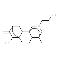 ChemSpider 2D Image | 21-(2-Hydroxyethyl)-4-methylatid-16-en-15-ol | C22H35NO2