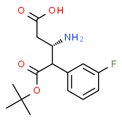 ChemSpider 2D Image | (3S)-3-Amino-4-(3-fluorophenyl)-5-[(2-methyl-2-propanyl)oxy]-5-oxopentanoic acid | C15H20FNO4