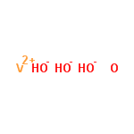 InChI=1/3H2O.O.V/h3*1H2;;/q;;;;+2/p-3