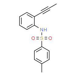 ChemSpider 2D Image | 4-Methyl-N-[2-(1-propyn-1-yl)phenyl]benzenesulfonamide | C16H15NO2S