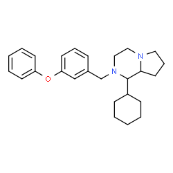 ChemSpider 2D Image | 1-Cyclohexyl-2-(3-phenoxybenzyl)octahydropyrrolo[1,2-a]pyrazine | C26H34N2O