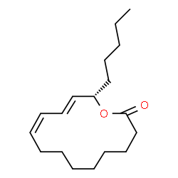 ChemSpider 2D Image | (10Z,12Z,14S)-14-Pentyloxacyclotetradeca-10,12-dien-2-one | C18H30O2