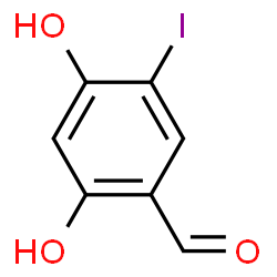 ChemSpider 2D Image | 2,4-Dihydroxy-5-iodobenzaldehyde | C7H5IO3