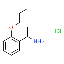 ChemSpider 2D Image | 1-(2-propoxyphenyl)ethanamine hydrochloride | C11H18ClNO