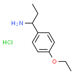 ChemSpider 2D Image | 1-(4-ethoxyphenyl)propan-1-amine hydrochloride | C11H18ClNO