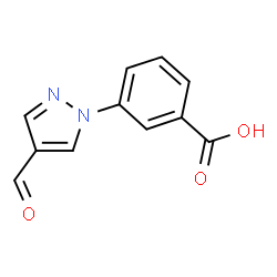 ChemSpider 2D Image | 3-(4-Formyl-1H-pyrazol-1-yl)benzoic acid | C11H8N2O3