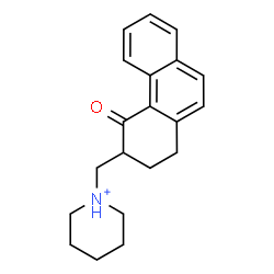 ChemSpider 2D Image | 1-[(4-Oxo-1,2,3,4-tetrahydro-3-phenanthrenyl)methyl]piperidinium | C20H24NO