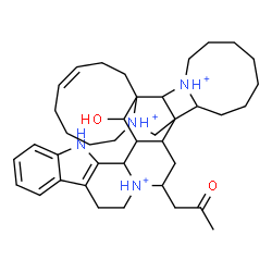 ChemSpider 2D Image | (37Z)-19-Hydroxy-4-(2-oxopropyl)-15-aza-5,22,32-triazonianonacyclo[18.10.10.0~1,21~.0~2,18~.0~5,17~.0~8,16~.0~9,14~.0~20,32~.0~22,30~]tetraconta-8(16),9,11,13,37-pentaene | C39H57N4O2
