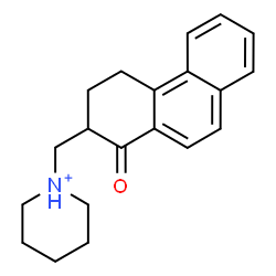 ChemSpider 2D Image | 1-[(1-Oxo-1,2,3,4-tetrahydro-2-phenanthrenyl)methyl]piperidinium | C20H24NO