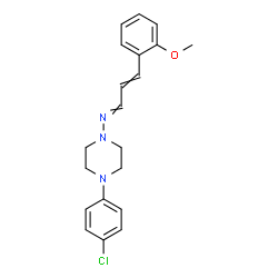 ChemSpider 2D Image | N-[4-(4-Chlorophenyl)-1-piperazinyl]-3-(2-methoxyphenyl)-2-propen-1-imine | C20H22ClN3O