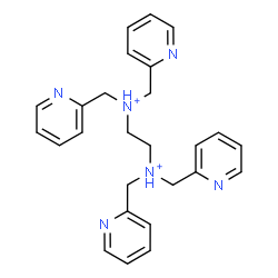 ChemSpider 2D Image | N,N,N',N'-Tetrakis(2-pyridinylmethyl)-1,2-ethanediaminium | C26H30N6