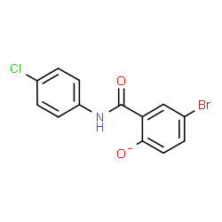 ChemSpider 2D Image | 4-Bromo-2-[(4-chlorophenyl)carbamoyl]phenolate | C13H8BrClNO2
