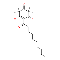 ChemSpider 2D Image | 2-Decanoyl-4,4,6,6-tetramethyl-3,5-dioxo-1-cyclohexen-1-olate | C20H31O4