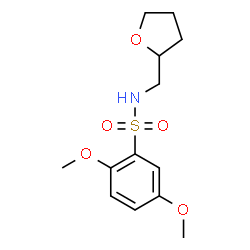 ChemSpider 2D Image | 2,5-Dimethoxy-N-(tetrahydro-2-furanylmethyl)benzenesulfonamide | C13H19NO5S