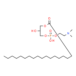ChemSpider 2D Image | 6,9-Dihydroxy-2-methyl-6-oxido-5,7-dioxa-2-aza-6lambda~5~-phosphadecan-10-yl stearate | C25H52NO7P