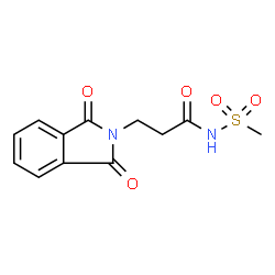 ChemSpider 2D Image | 3-(1,3-Dioxo-1,3-dihydro-2H-isoindol-2-yl)-N-(methylsulfonyl)propanamide | C12H12N2O5S