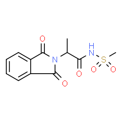 ChemSpider 2D Image | 2-(1,3-Dioxo-1,3-dihydro-2H-isoindol-2-yl)-N-(methylsulfonyl)propanamide | C12H12N2O5S