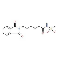 ChemSpider 2D Image | 6-(1,3-Dioxo-1,3-dihydro-2H-isoindol-2-yl)-N-(methylsulfonyl)hexanamide | C15H18N2O5S