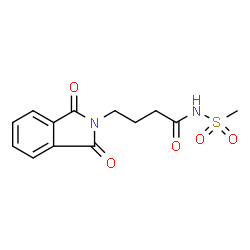 ChemSpider 2D Image | 4-(1,3-Dioxo-1,3-dihydro-2H-isoindol-2-yl)-N-(methylsulfonyl)butanamide | C13H14N2O5S