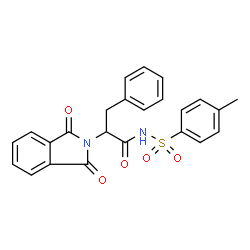 ChemSpider 2D Image | 2-(1,3-Dioxo-1,3-dihydro-2H-isoindol-2-yl)-N-[(4-methylphenyl)sulfonyl]-3-phenylpropanamide | C24H20N2O5S
