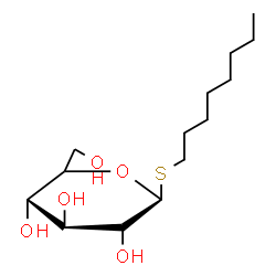 ChemSpider 2D Image | Octyl 1-thio-beta-D-glucopyranoside | C14H28O5S