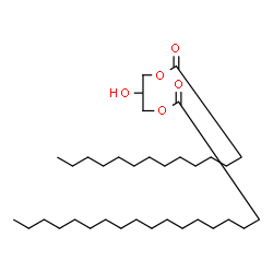 ChemSpider 2D Image | 2-Hydroxy-3-(tetradecanoyloxy)propyl stearate | C35H68O5