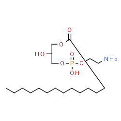 ChemSpider 2D Image | 3-{[(2-Aminoethoxy)(hydroxy)phosphoryl]oxy}-2-hydroxypropyl myristate | C19H40NO7P