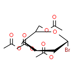 ChemSpider 2D Image | 2,3,4,6-Tetra-O-acetyl-alpha-D-glucopyranosyl bromide | C14H19BrO9