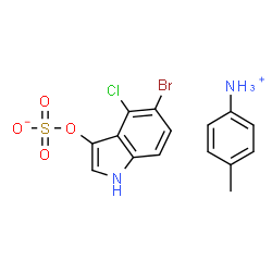 ChemSpider 2D Image | p-Toluidine 5-bromo-4-chloro-1H-indol-3-yl sulfate | C15H14BrClN2O4S