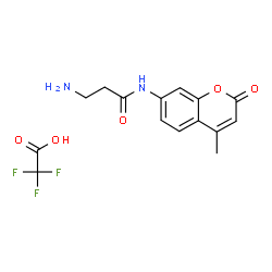 ChemSpider 2D Image | N-(4-Methyl-2-oxo-2H-chromen-7-yl)-beta-alaninamide trifluoroacetate (1:1) | C15H15F3N2O5