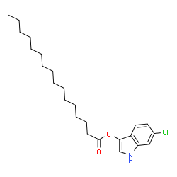 ChemSpider 2D Image | 6-Chloro-1H-indol-3-yl palmitate | C24H36ClNO2